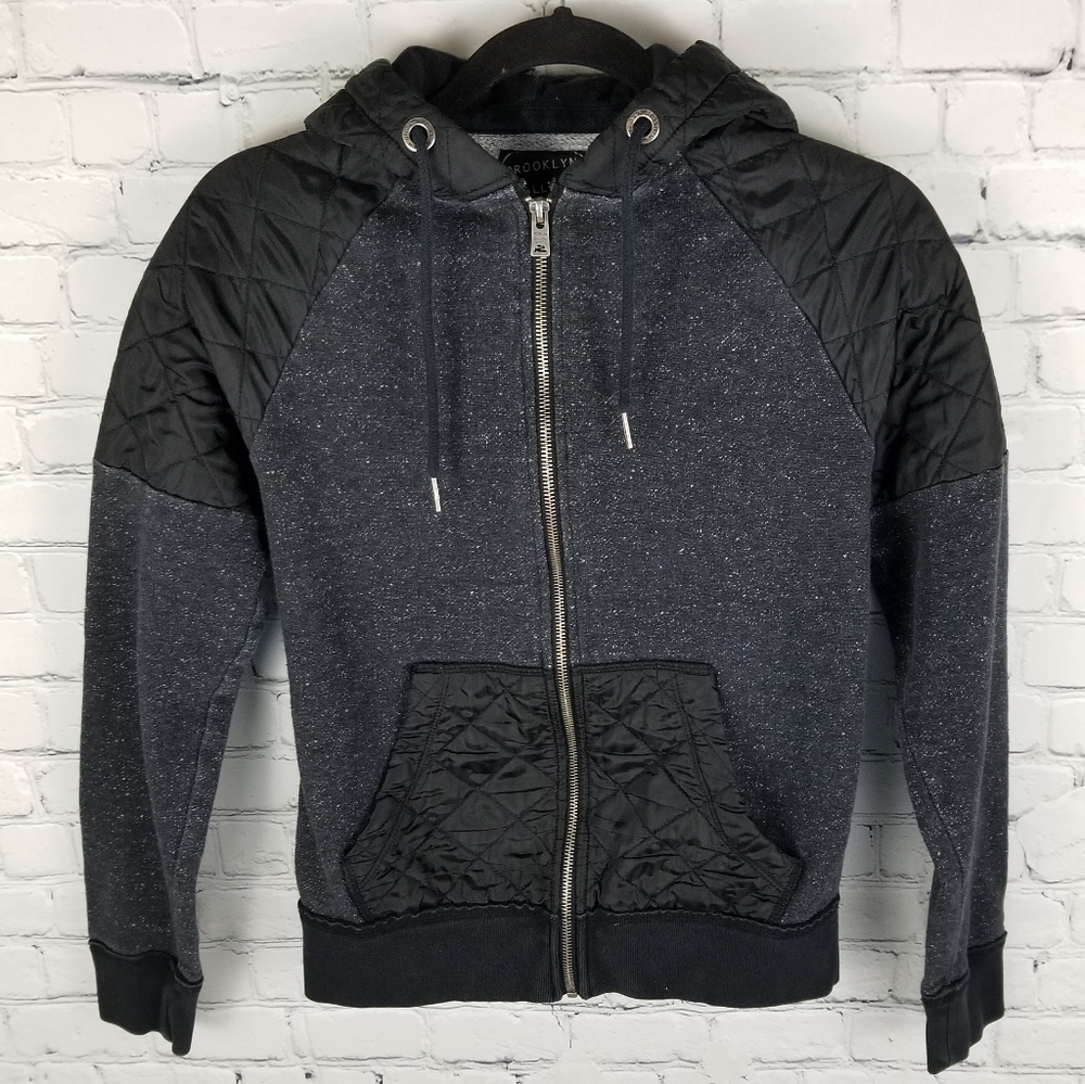 BROOKLYN CALLING | quilted full zip hoodie